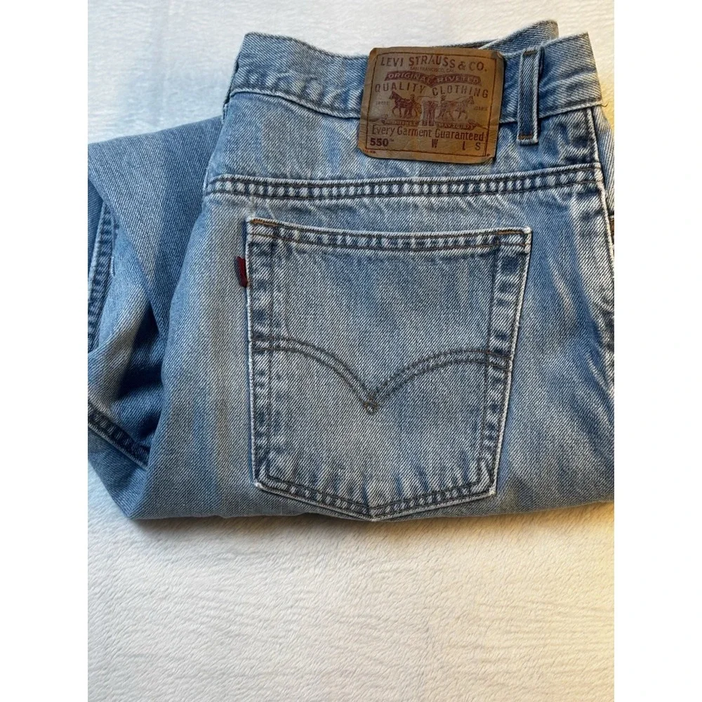 Vintage Levi's‎ 550 Relaxed Fit Jeans 20 W S Light Wash Tapered Leg  Made in USA